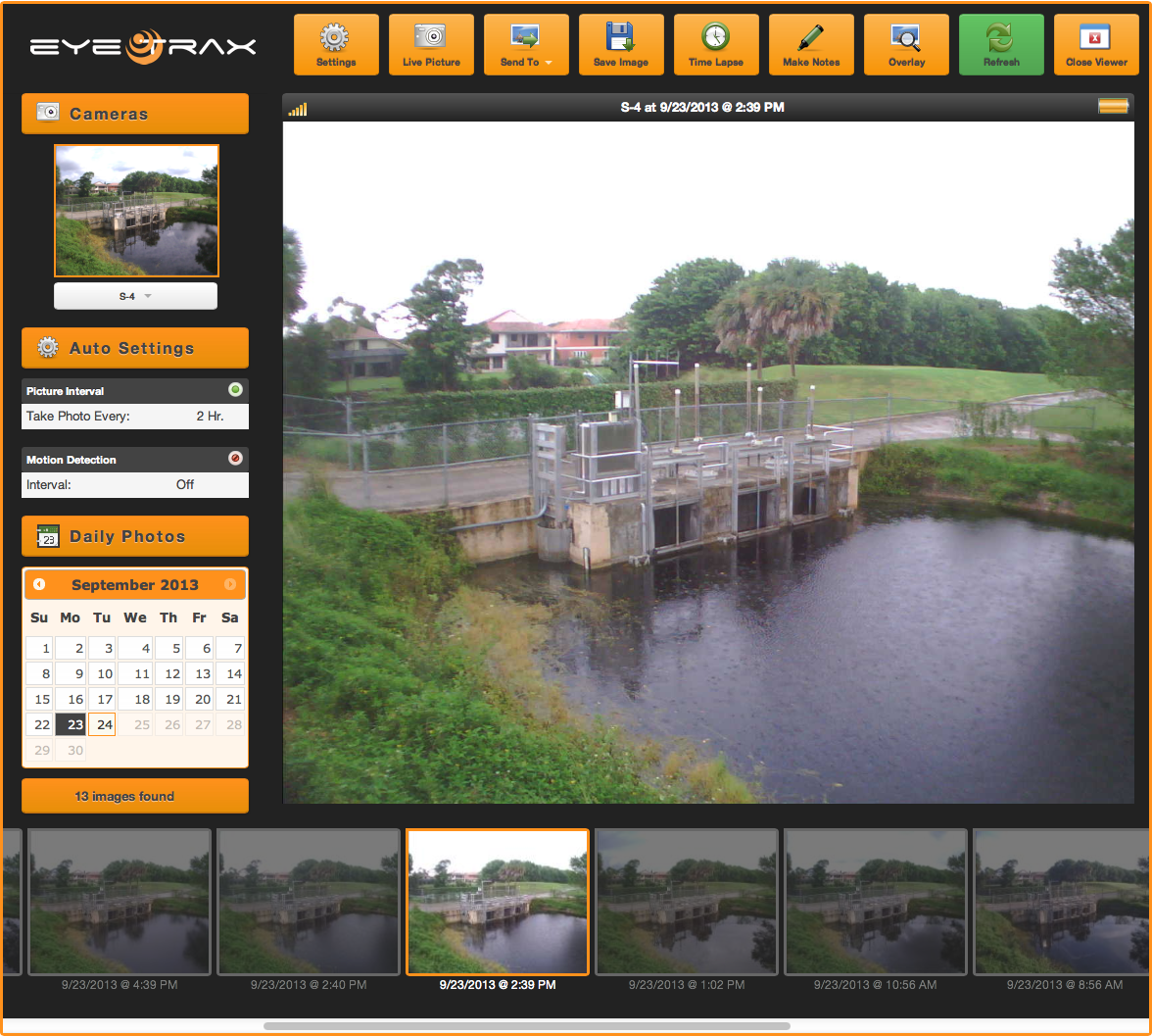 Eyetrax solar powered camera interface